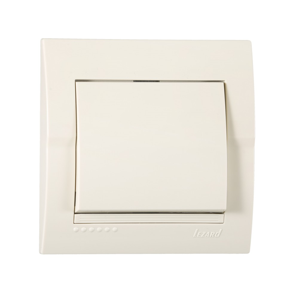 Выключатель Lezard Deriy 1-клавишный Кремовый