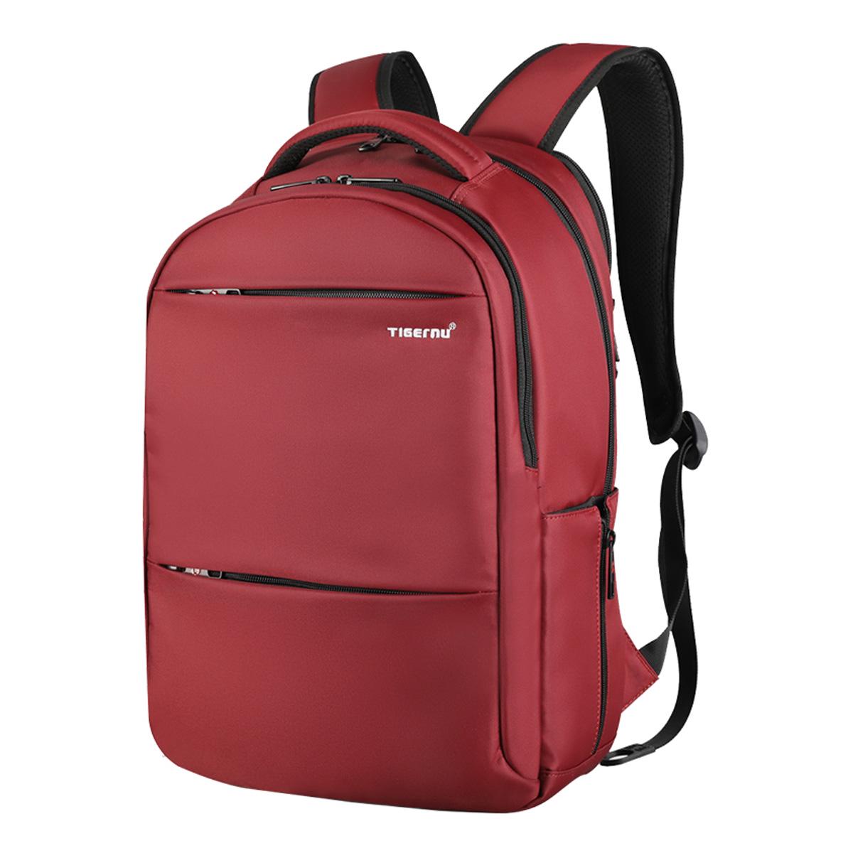 Городской рюкзак Tigernu T-B3032A для ноутбука 17,3" 28 л + кодовый замок Бордовый (2636)