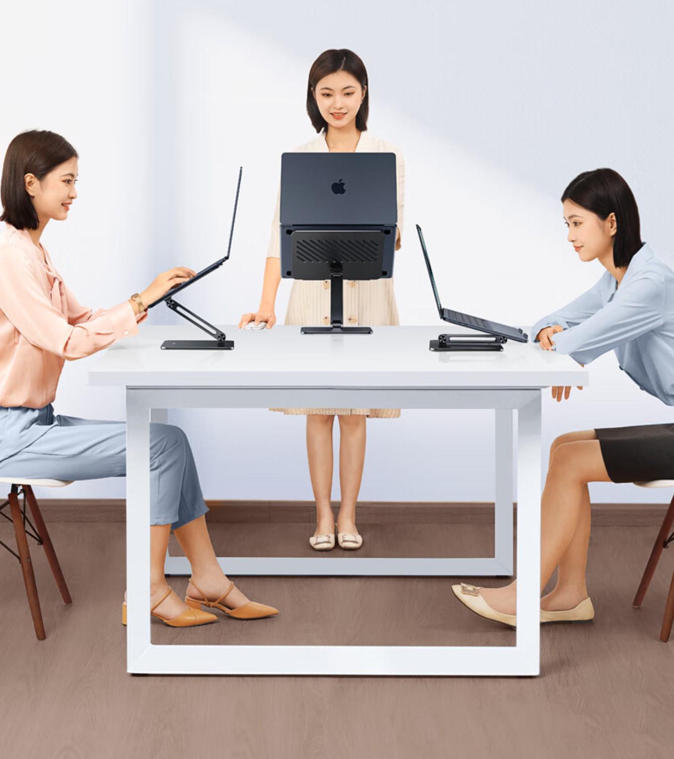 Підставка для ноутбуку UGREEN металева складана алюмінієва Чорний (90841) - фото 14