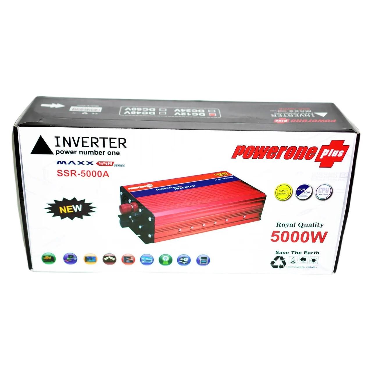 Перетворювач напруги Powerone Plus 5000W 12V-220V з функцією плавного пуску Red (3_05767) - фото 8 Перетворювач напруги Powerone Plus 5000W 12V-220V з функцією плавного пуску Red (3_05767) - фото 8