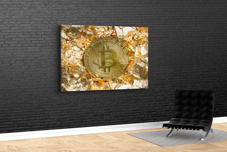 Картина для интерьера биткойн Биткойн 80x54 см (632)