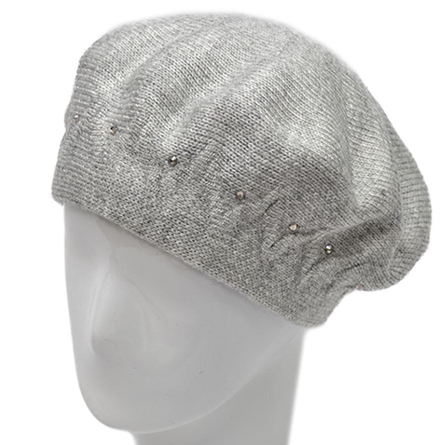 Берет женский Lirus Бликс двойной шерстяной Светло-серый (72084)