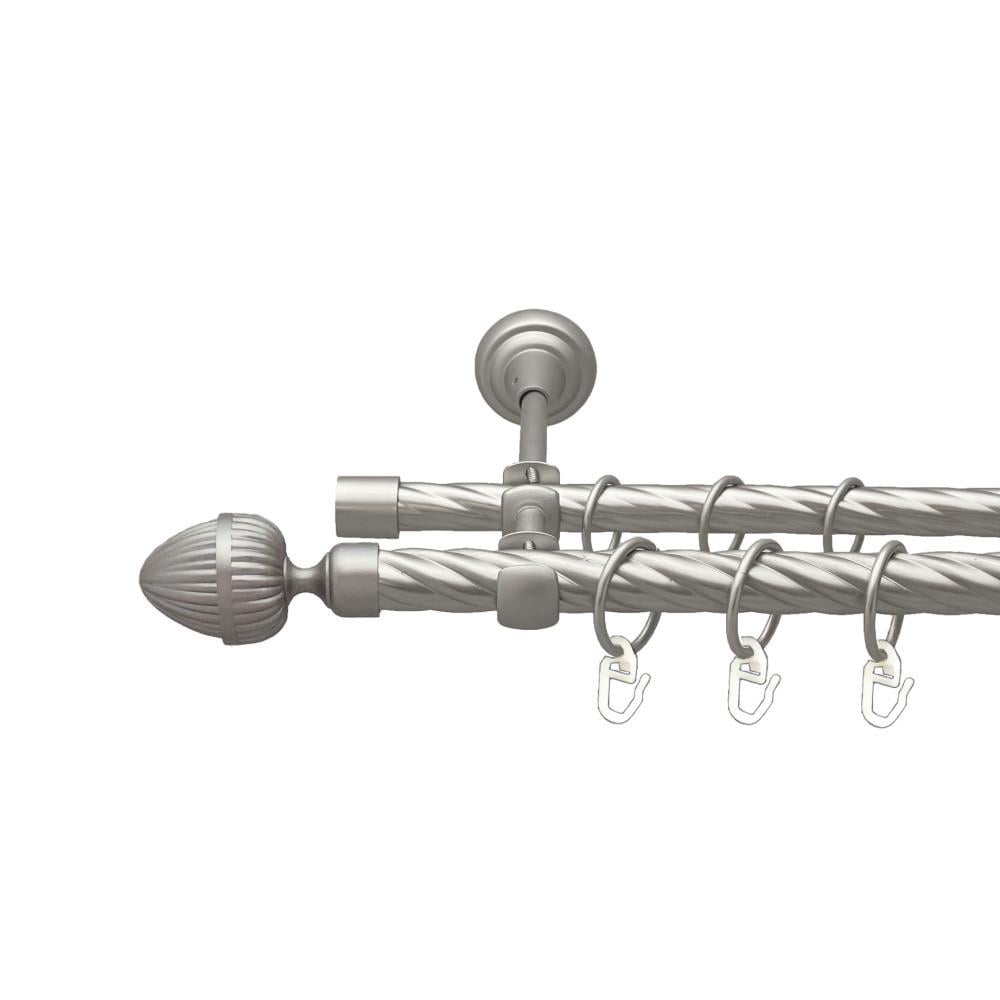 Карниз для штор Orvit Одеон двухрядный скрученный 19\16 мм 200 см Сатин (00-00023135)