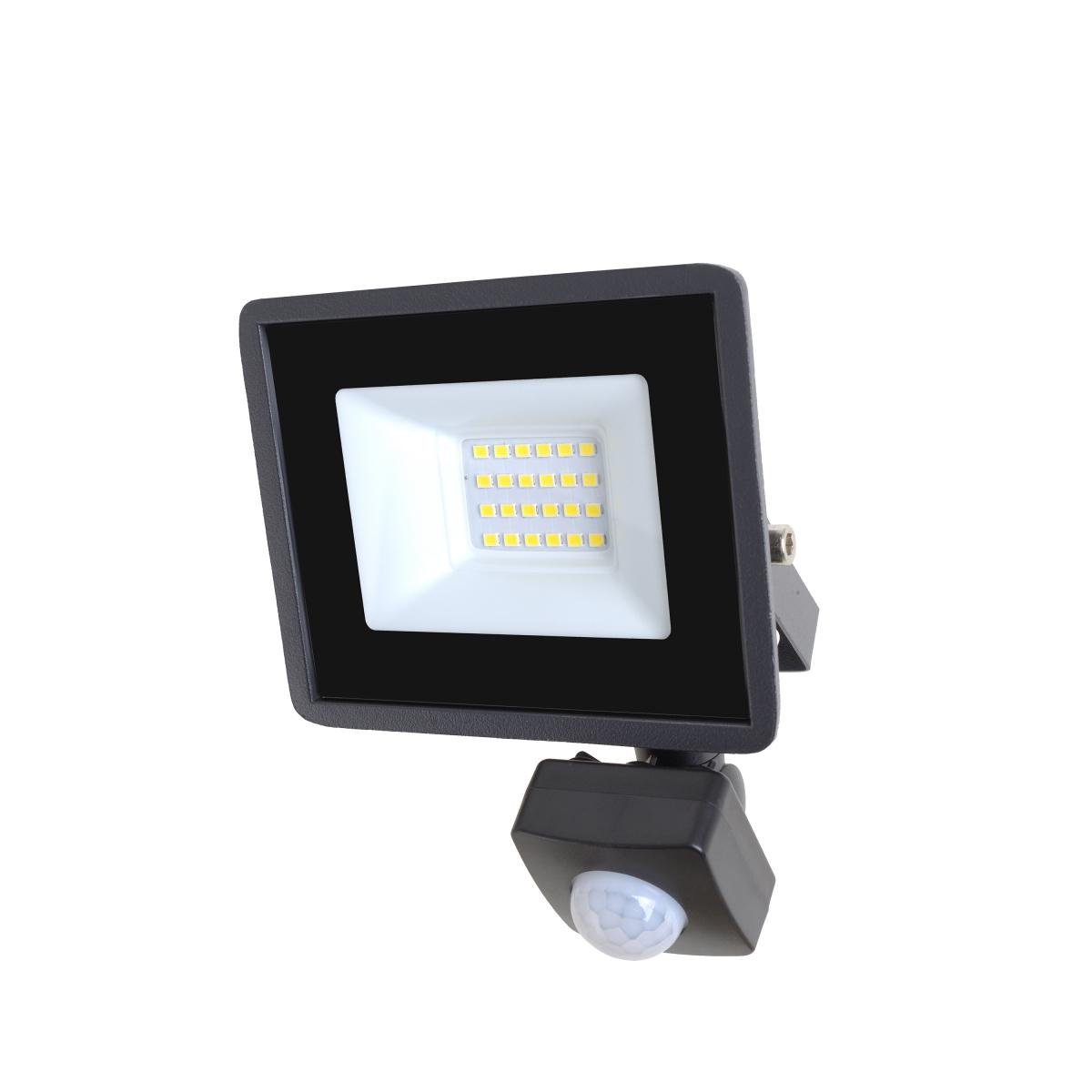 Прожектор світлодіодний з датчиком руху Brille HL-19P/15 W CW IP65 (33-091)