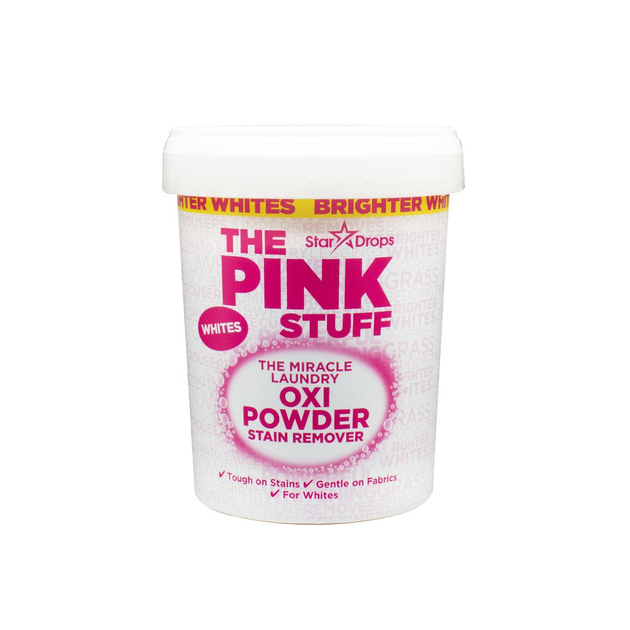 Порошок для прання білих тканин та видалення плям The Pink Stuff stain remover powder white кисневий 1 кг