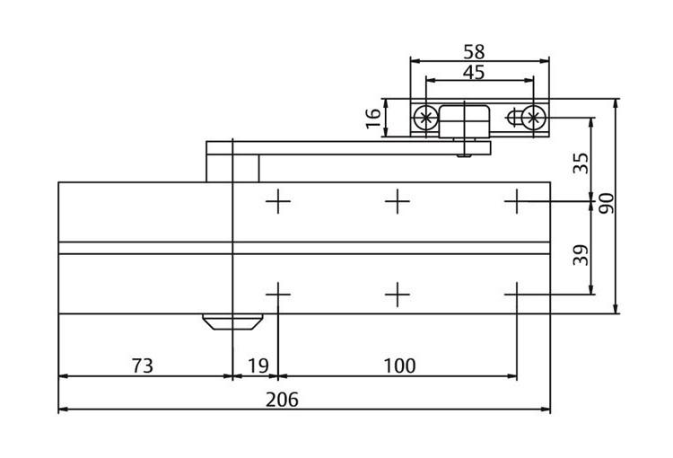 Доводчик Assa Abloy DC140 без ножниц Белый (DC140-9016) - фото 2