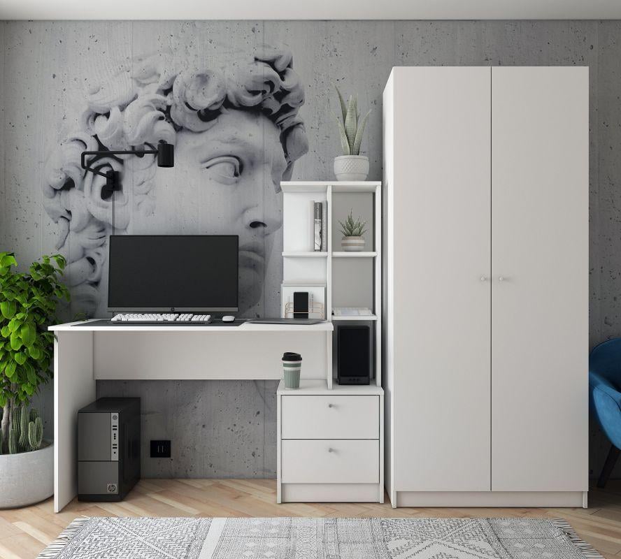 Офісний стіл Doros Т7 136х55х138 см Білий (DRS-011328) - фото 2 Офісний стіл Doros Т7 136х55х138 см Білий (DRS-011328) - фото 2