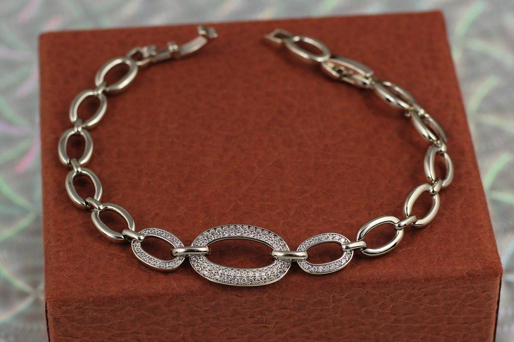 Браслет Xuping Jewelry Изюминка 12 мм 19 см Серебристый (1830411741)