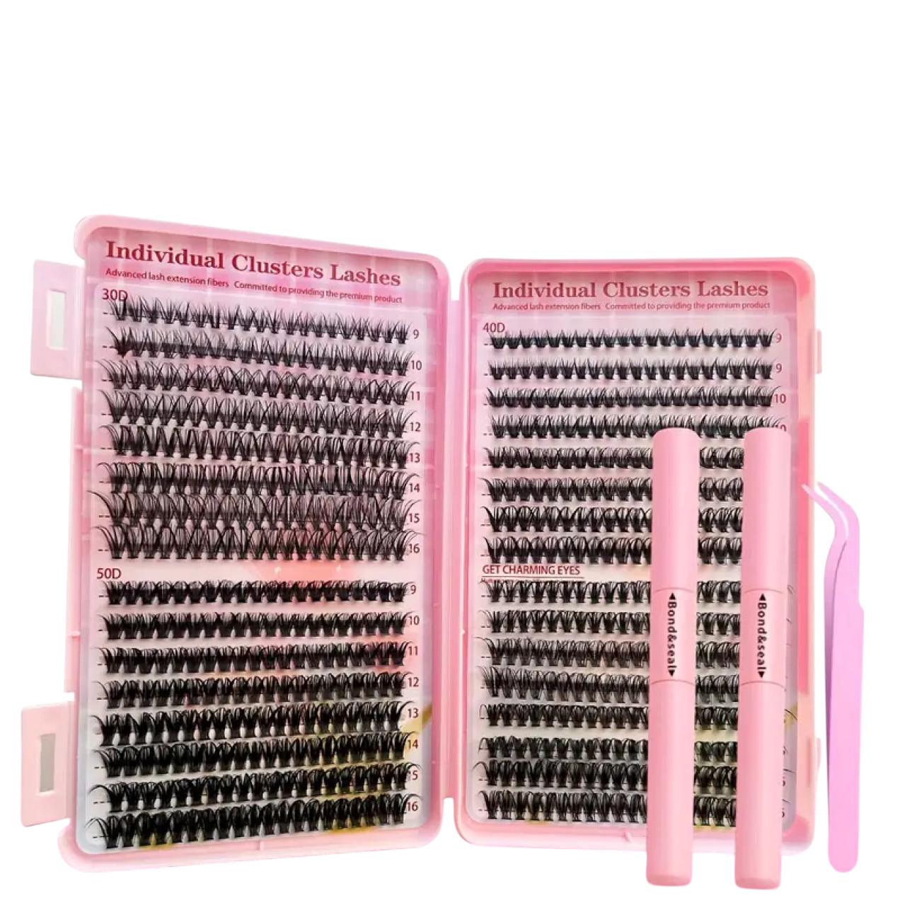 Набор для самостоятельного наращивания ресниц 1D/2D/3D/4D/5D/6D 640 пучков (2480453142)