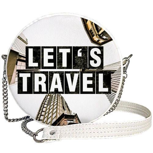 Сумка круглая Presentville Tablet Let`s travel (RS 19A013 WH)