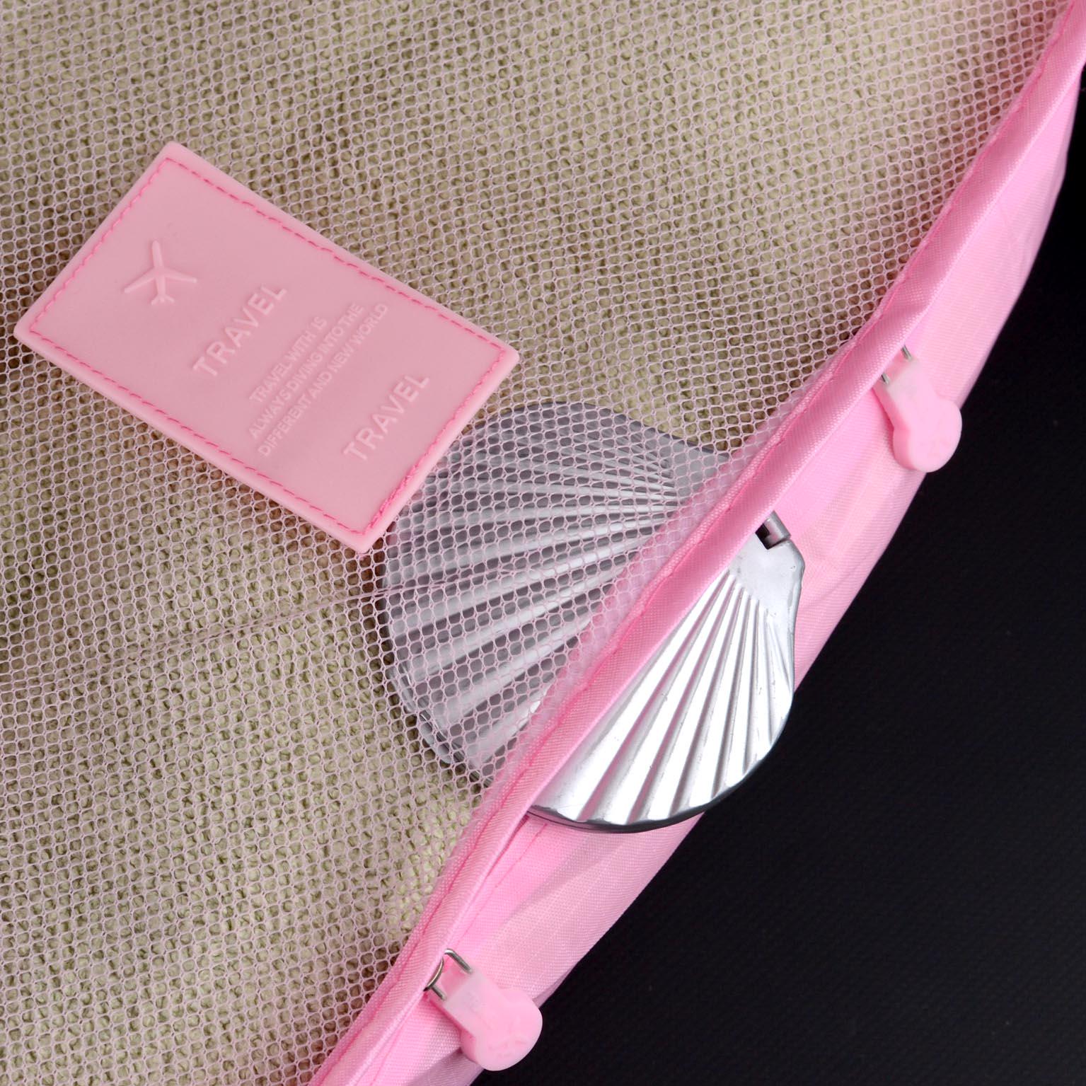 Набор органайзеров для путешествий и дома 6в1 нейлон водоотталкивающий Розовый (КДО-15-3) - фото 8 Набор органайзеров для путешествий и дома 6в1 нейлон водоотталкивающий Розовый (КДО-15-3) - фото 8