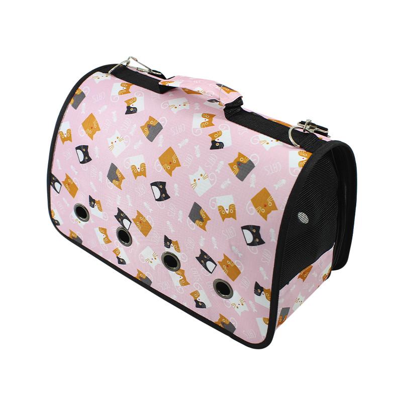 Сумка-переноска Taotaopets 246610 M Pink Kats для котов