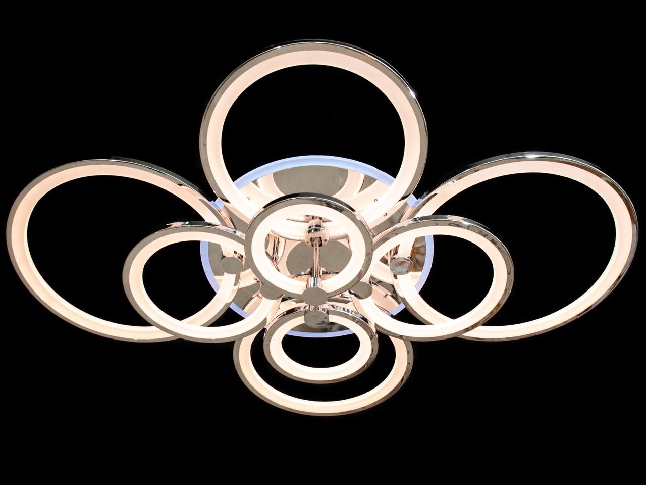 Люстра светодиодная 8022-8HR-LS хай-тек 175W на 25 кв.м Хром (1506609550) - фото 4 Люстра светодиодная 8022-8HR-LS хай-тек 175W на 25 кв.м Хром (1506609550) - фото 4