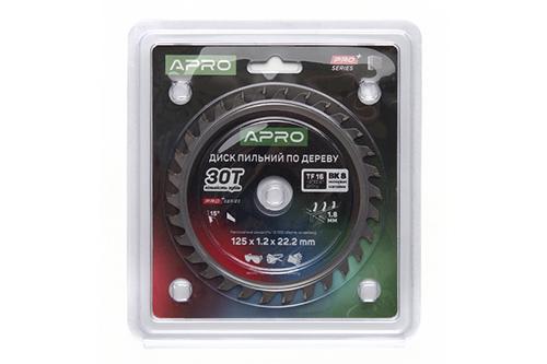 Диск пильный по дереву Apro PRO 125х22,2 мм 30Т (830109)