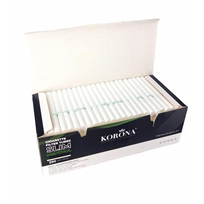 Гільзи для цигарок Korona Slim mentol 250 шт. (23100984) - фото 2 Гільзи для цигарок Korona Slim mentol 250 шт. (23100984) - фото 2