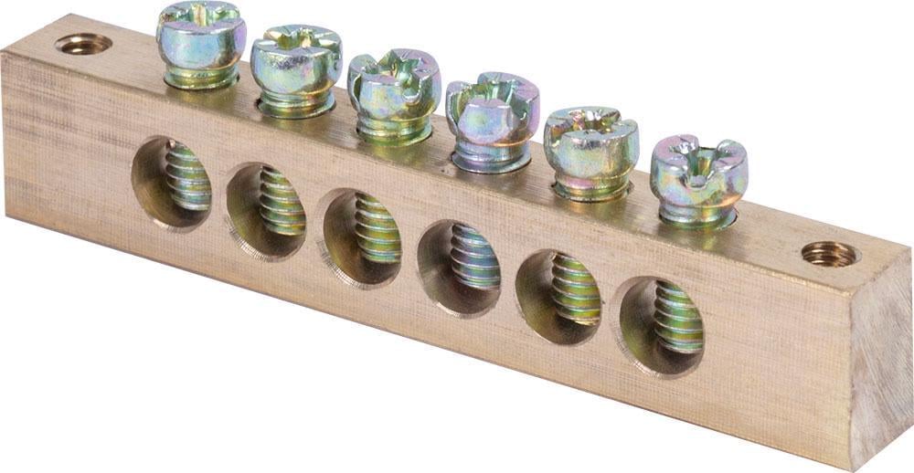 Шина нульова E.NEXT e.bsa.stand.60.6 6 отворів кріплення по краях мідь 6х9 мм (s056003) Шина нульова E.NEXT e.bsa.stand.60.6 6 отворів кріплення по краях мідь 6х9 мм (s056003)