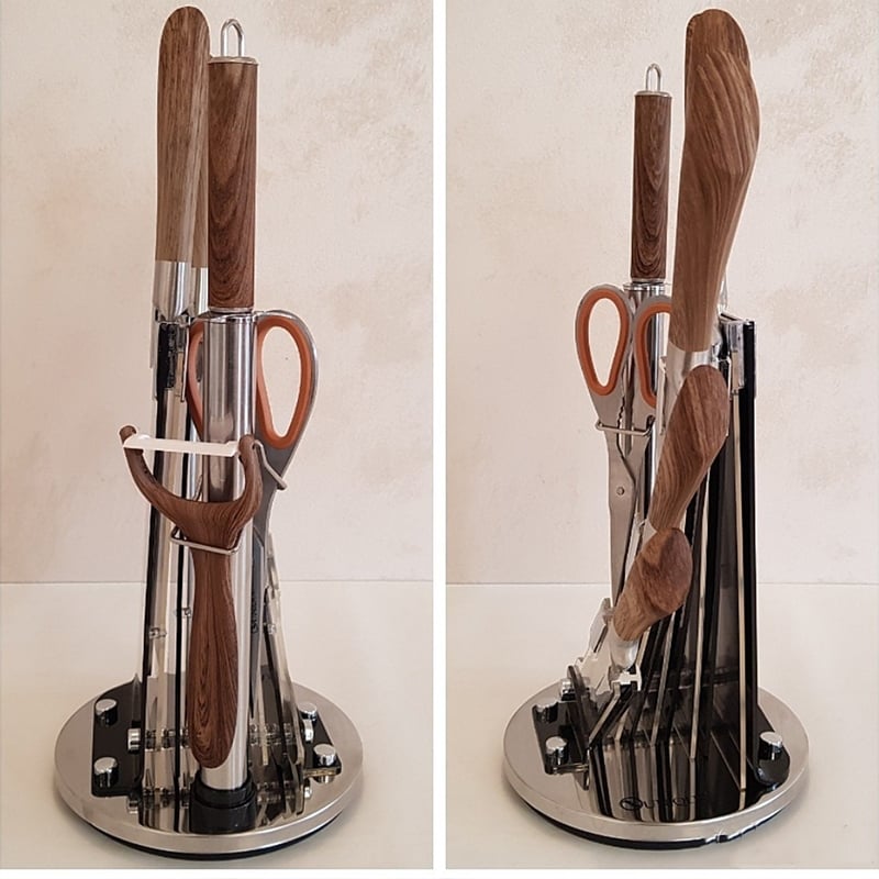 Набір ножів кухонних Unique UN-1833 wood нержавіюча сталь з підставкою 9 пр. (23793743) - фото 6 Набір ножів кухонних Unique UN-1833 wood нержавіюча сталь з підставкою 9 пр. (23793743) - фото 6