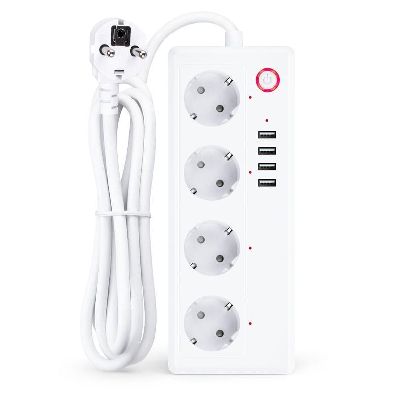 Умный сетевой фильтр Tuya Wi-fi PowerStrip USB 4 канала с д/у 220V 16А (7483463) Умный сетевой фильтр Tuya Wi-fi PowerStrip USB 4 канала с д/у 220V 16А (7483463)