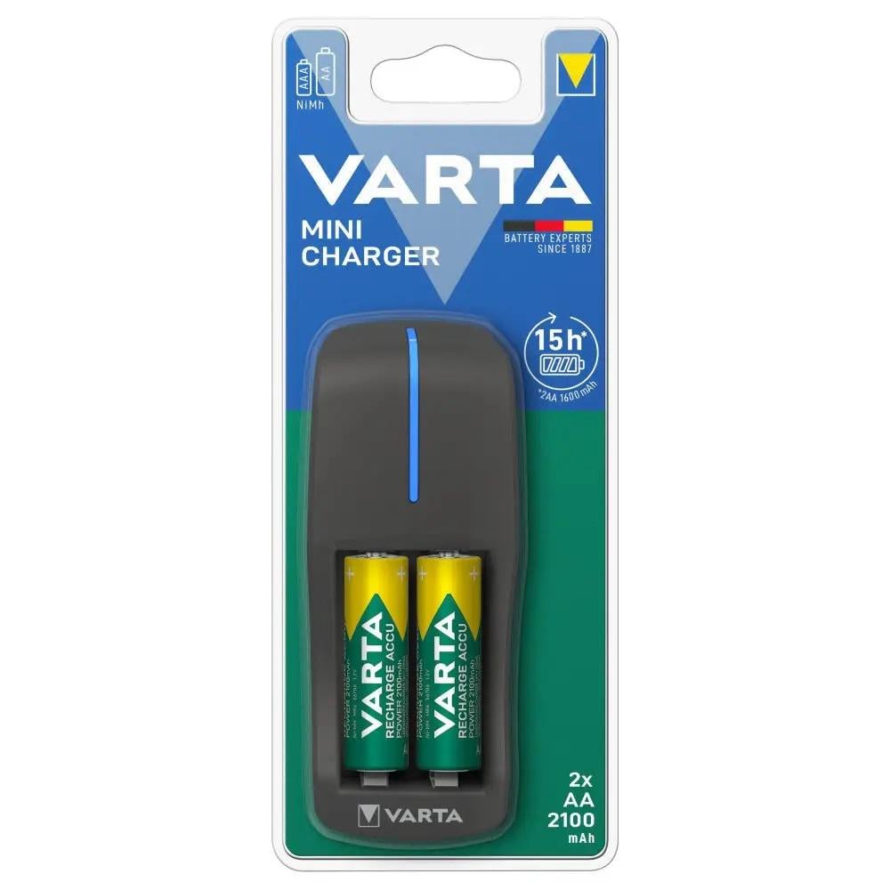 Зарядний пристрій Varta mini charger 2xAA 2100 mAh (100990)