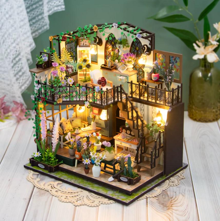 Конструктор DIY House румбокс Будинок у квітах з підсвічуванням 22x17x24 см (2104618651) - фото 8 Конструктор DIY House румбокс Будинок у квітах з підсвічуванням 22x17x24 см (2104618651) - фото 8