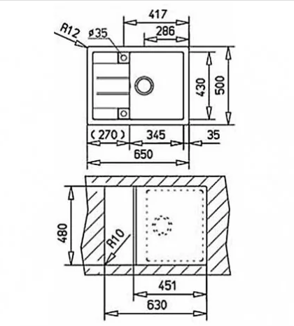 Мийка кухонна Teka ASTRAL 45 B-TG Чорний металік (40143518) - фото 2