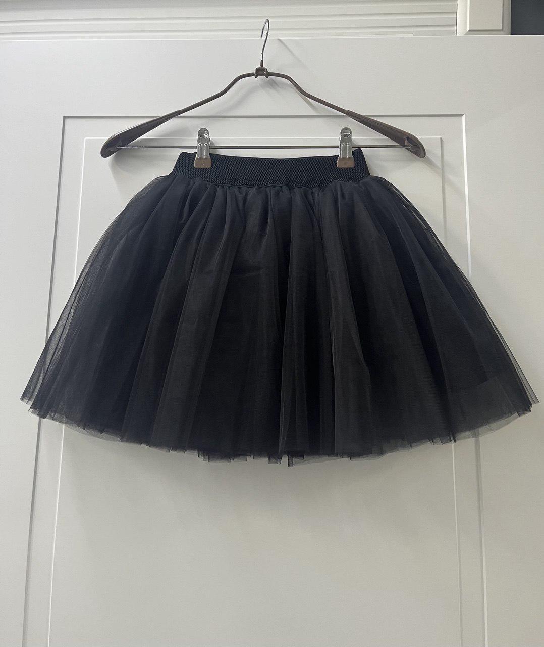 Юбка Пачка в школу для девочки 128 см Черный