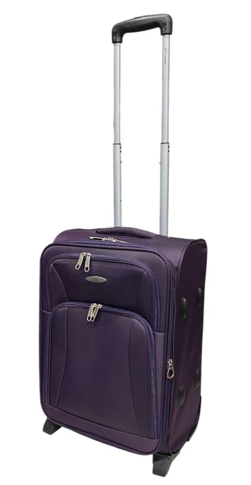 Валіза Prince 6745 39 л з розширенням на колесах ручна поклажа 52х36х25 см Фіолетовий