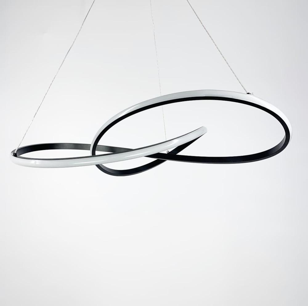 Люстра подвесная Led 100х52 см Черный (SG 12 BK) - фото 5