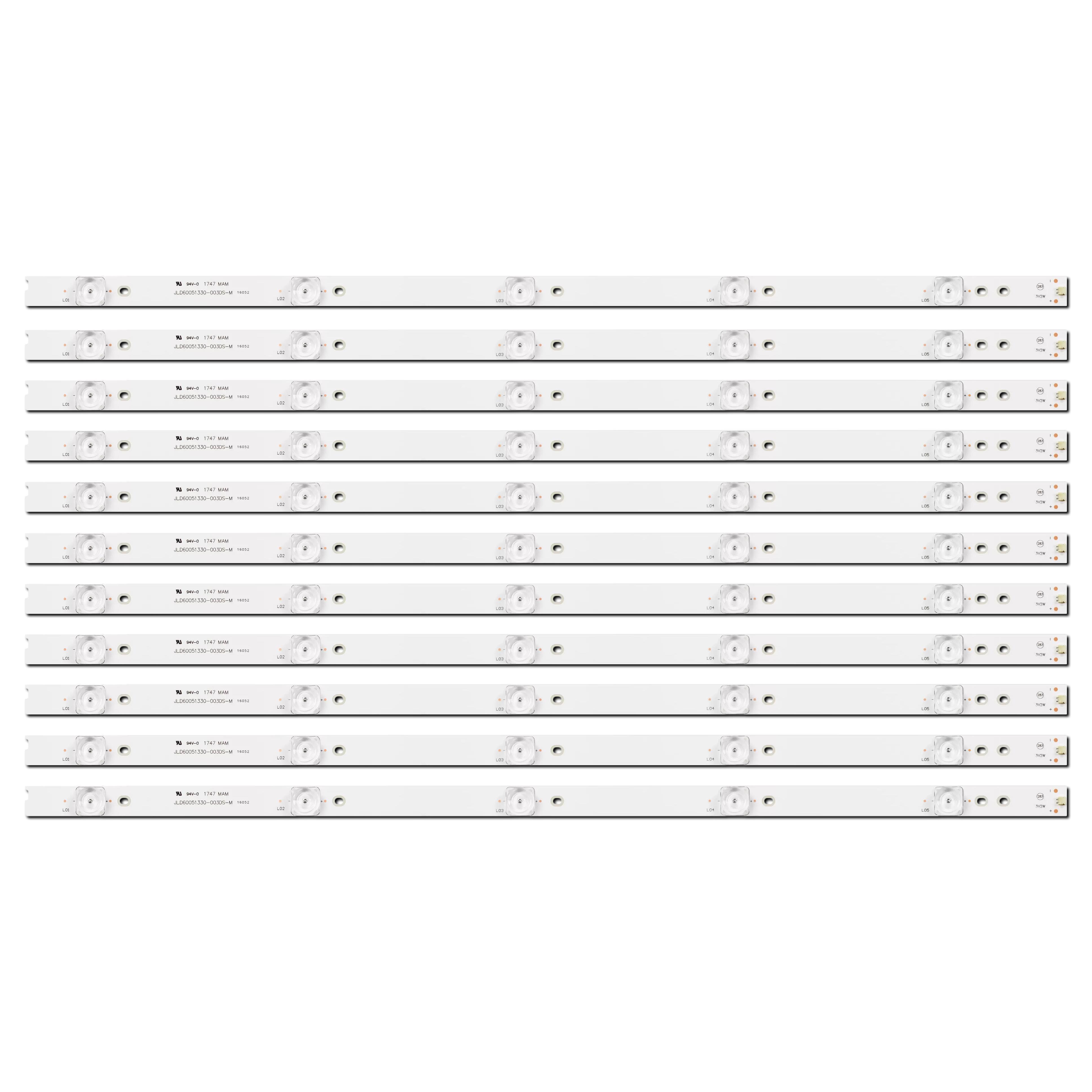 Комплект LED подсветки для TV JL.D60051330-003DS-M Hisense_60_HD600N3U22_11X5_3030C_d6f-2d1_W19_5S1P LED60E5U 60" 11 шт. (ART-14051)