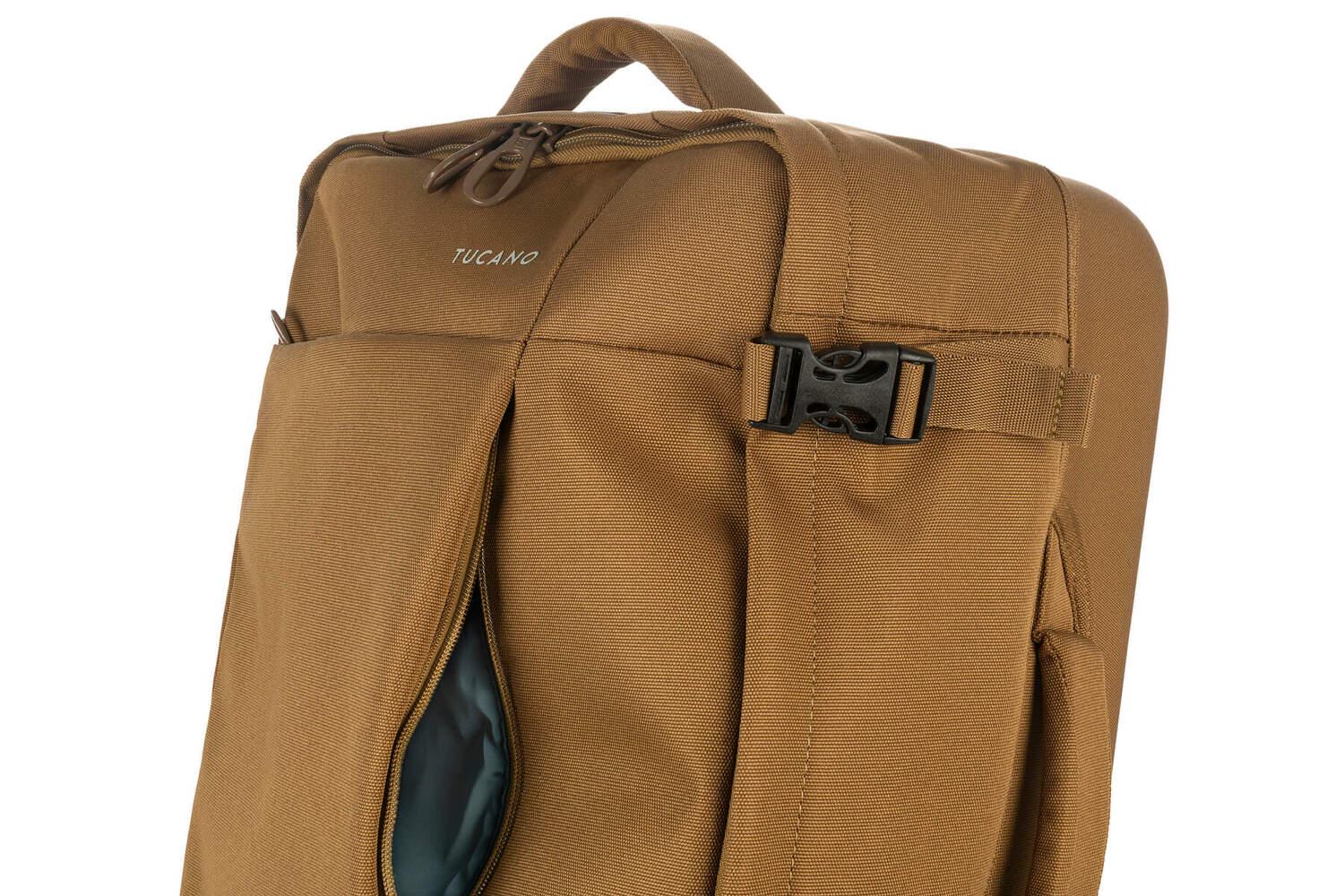 Сумка на колесах Tucano Tugo S Trolley полиэстер коричневая телескопическая ручка 34 л (636001) - фото 7 Сумка на колесах Tucano Tugo S Trolley полиэстер коричневая телескопическая ручка 34 л (636001) - фото 7