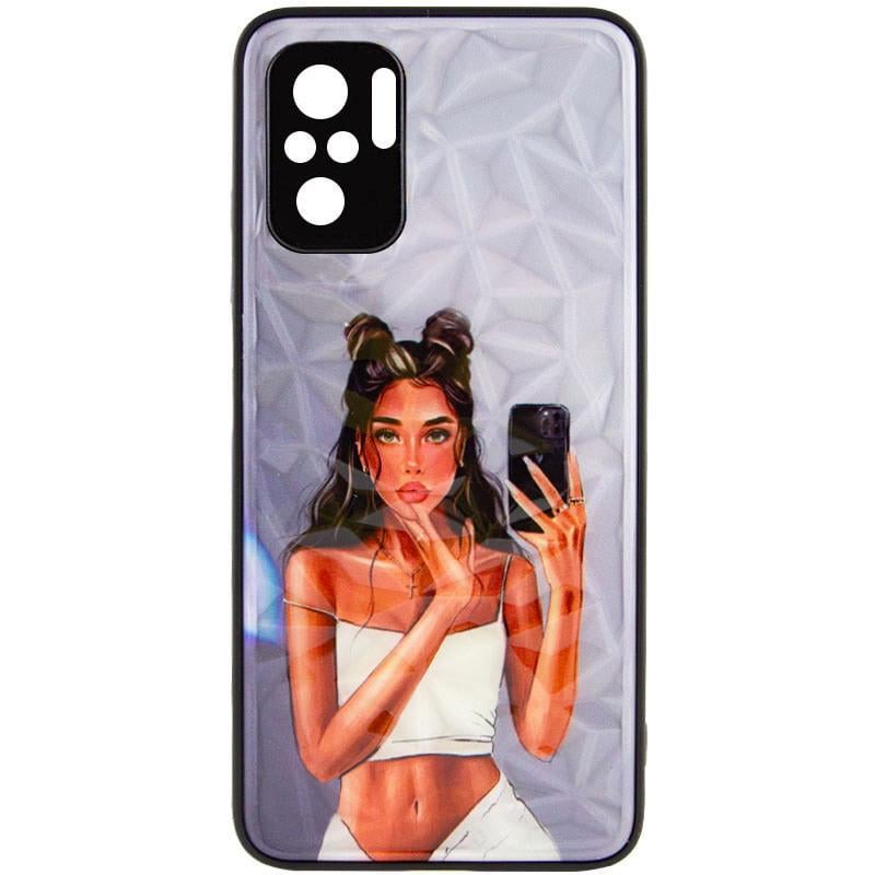 Противоударный TPU+PC чехол Prisma Ladies для Xiaomi Redmi Note 10 / Note 10s Black in White - фото 1