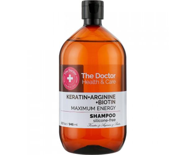 Шампунь The Doctor Health & Care Keratin + Arginine + Biotin Maximum Energy 946 мл (8588006041705)