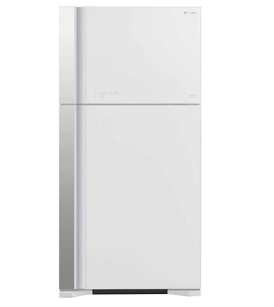 Холодильник Hitachi R-VG660PUC7-1GPW із верхньою морозильною камерою скляний фасад 550 л Білий (28154984)
