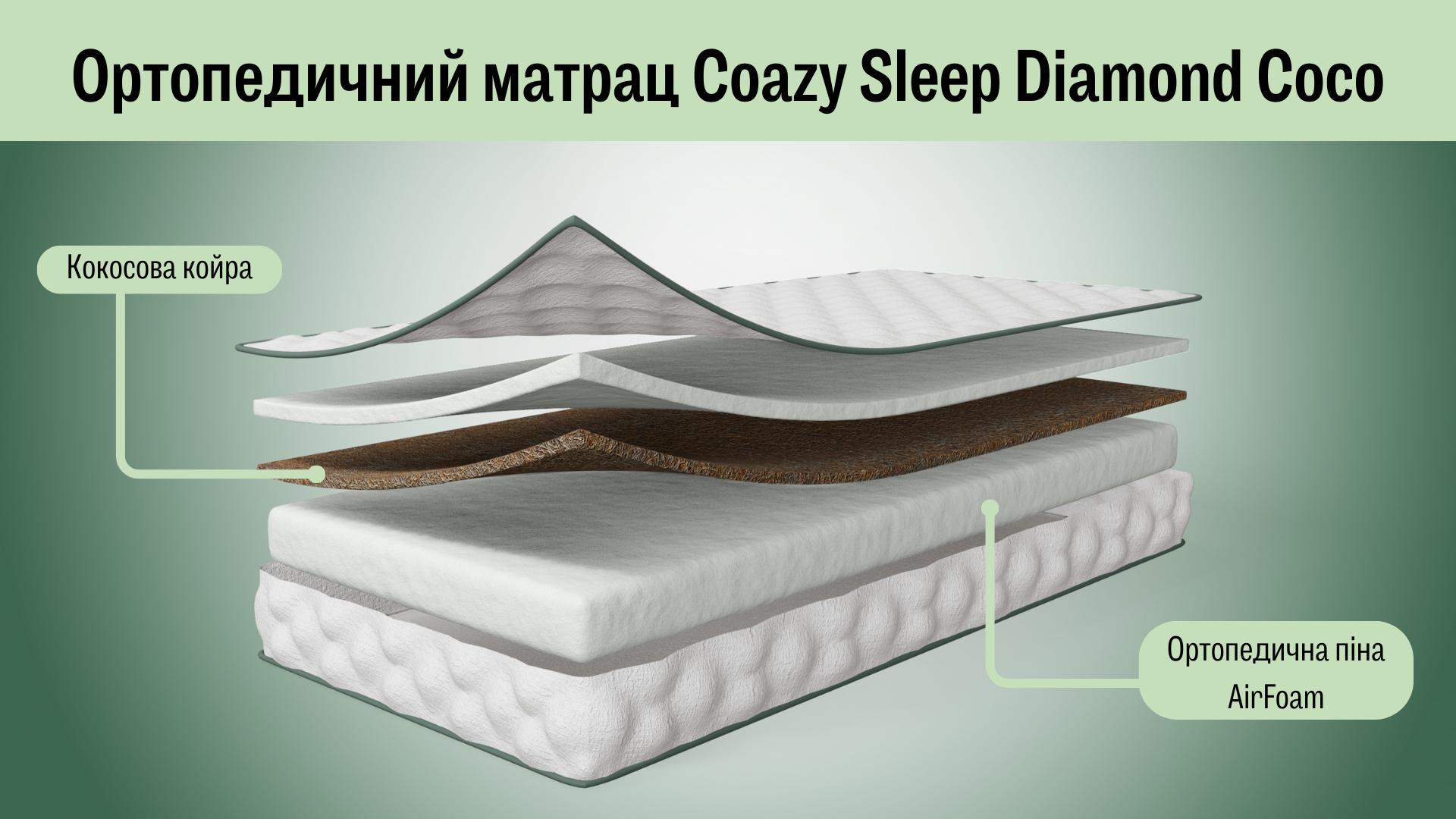 Матрац ортопедичний Coazy Sleep Diamond Coco 110x190 см (CSDDC9404-110190) - фото 2