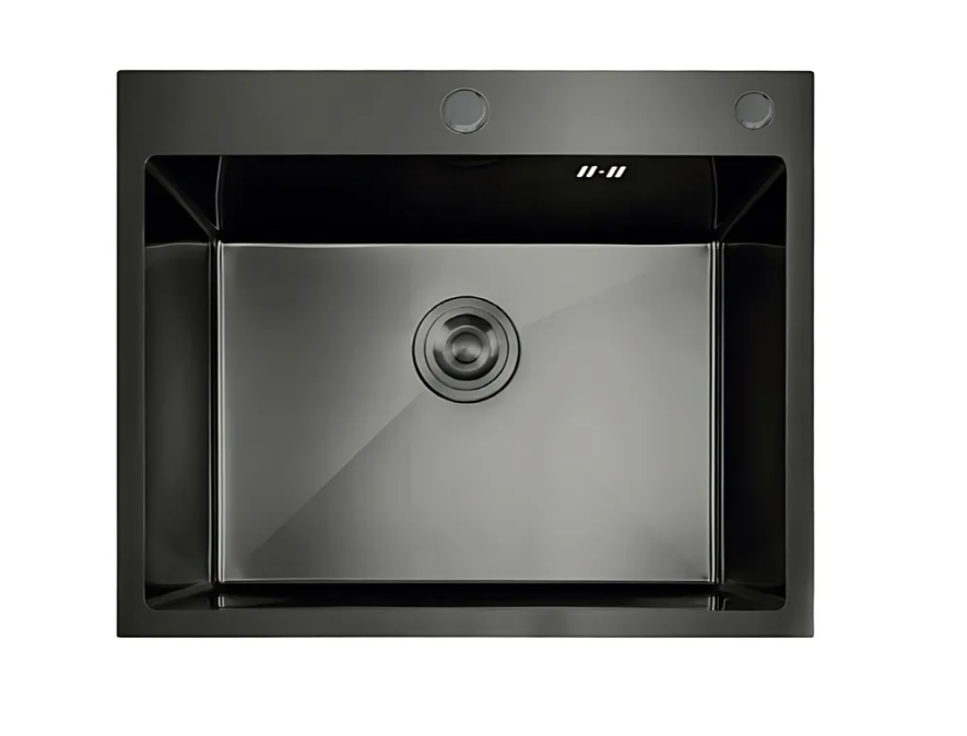 Мийка для кухні сталі MIXXUS MH5843 Decor 3.0/0.8 з нержавіючої Nano-Black (MI7042)
