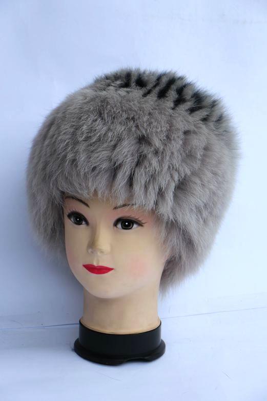 Шапка женская из меха песца Кофейный (28578)