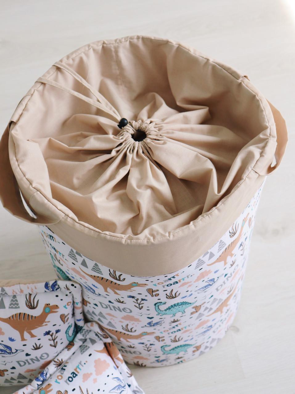 Вігвам дитячий Динозаврики з килимком бон бон подушками з кошиком для білизни - фото 10 Вігвам дитячий Динозаврики з килимком бон бон подушками з кошиком для білизни - фото 10