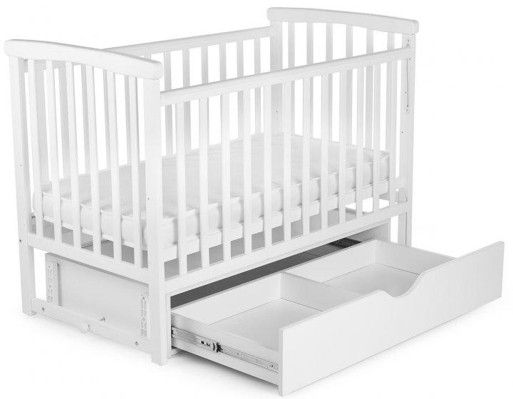 Ліжечко трансформер дитяче Bimbi з ящиком Білий - фото 3 Ліжечко трансформер дитяче Bimbi з ящиком Білий - фото 3
