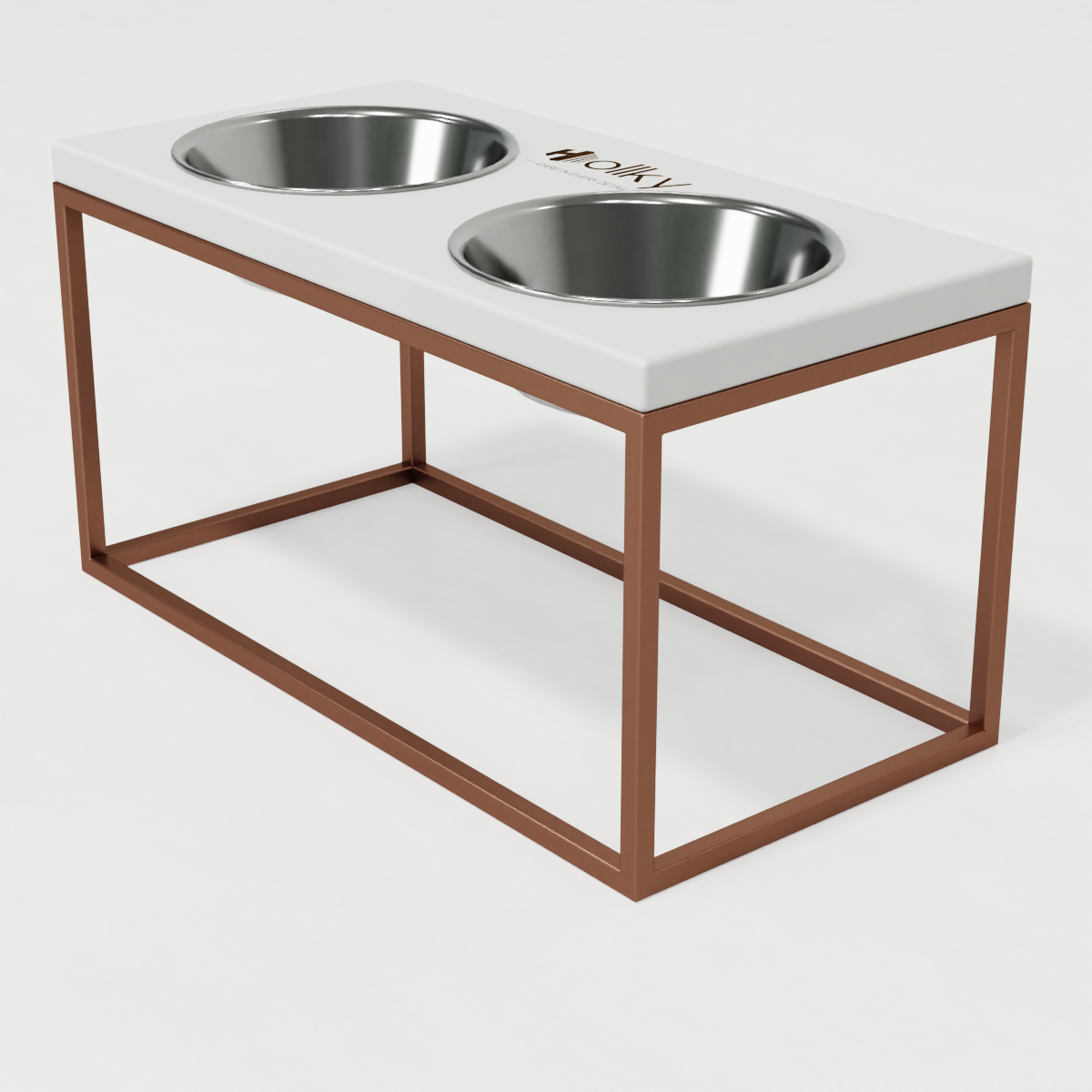 Миски на подставке для средних и больших собак Hollky Base L 2х0,95 л (BL-422120-GLWH) - фото 8