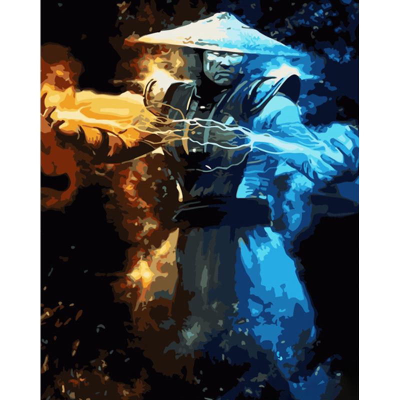 Картина по номерам Strateg Премиум Могучий Райден 40х50 см (GS946)