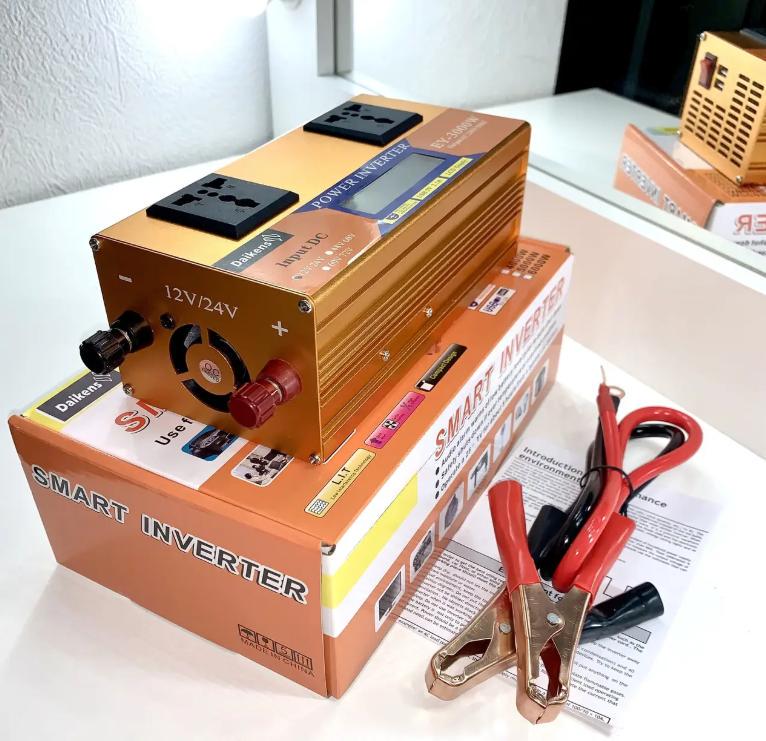 Перетворювач напруги з 12V/24V 220V 4000W LCD SMART (EY4000W) - фото 2 Перетворювач напруги з 12V/24V 220V 4000W LCD SMART (EY4000W) - фото 2