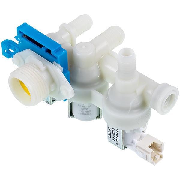 Клапан тройной подачи воды 140155089059 для стиральной машины AEG выход 90° диаметр 11,5 мм