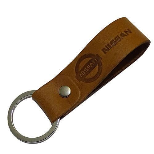 Брелок автомобильный кожаный c лого Nissan (110718)