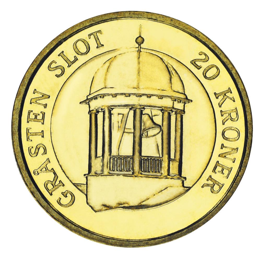 Коллекционная монета Дания 20 крон 2006 AU-UNC Колокольня Королевского дворца-Грастен (М25333)
