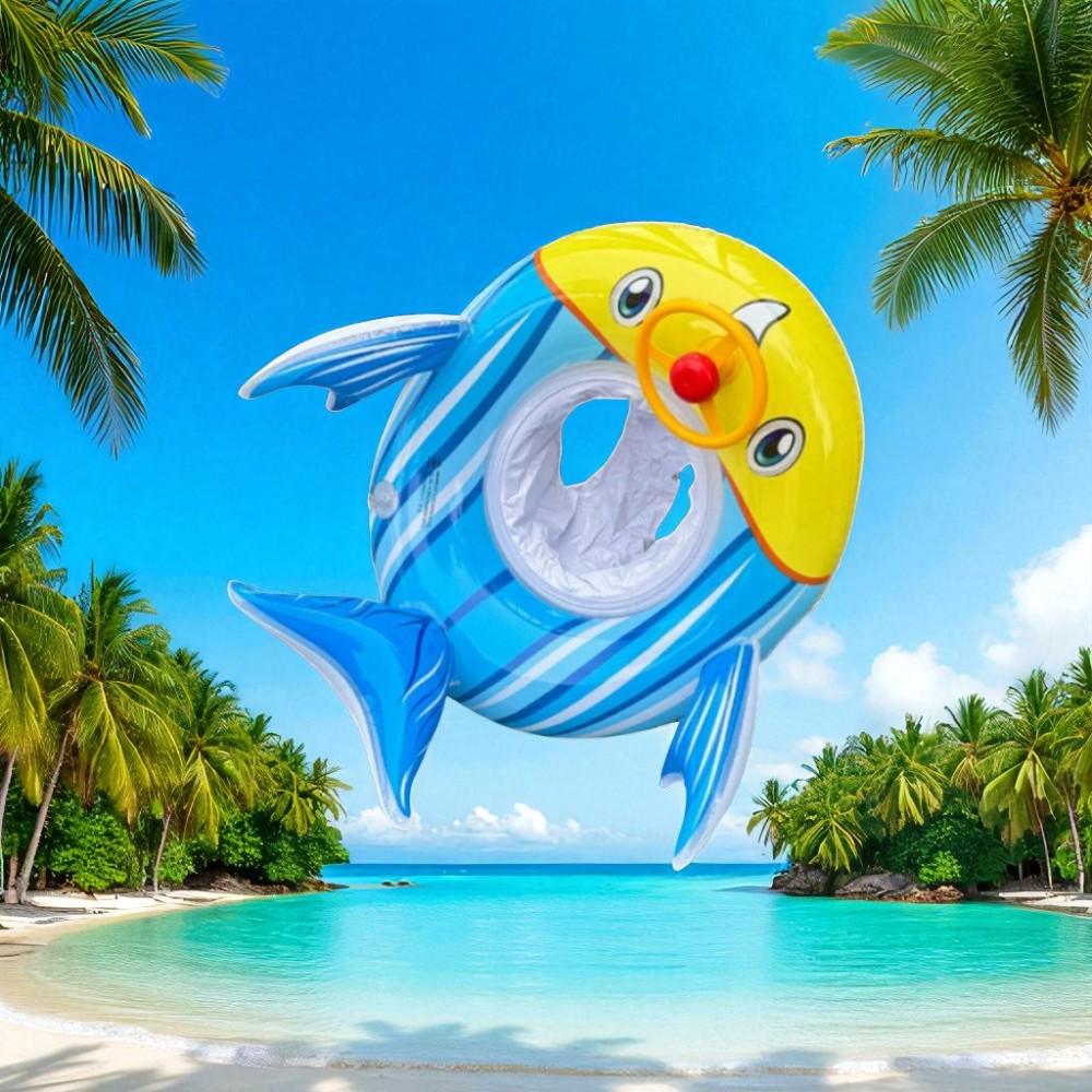 Коло дитяче надувне для плавання Рибка 72x63 см Жовто-Блакитний - фото 4 Коло дитяче надувне для плавання Рибка 72x63 см Жовто-Блакитний - фото 4