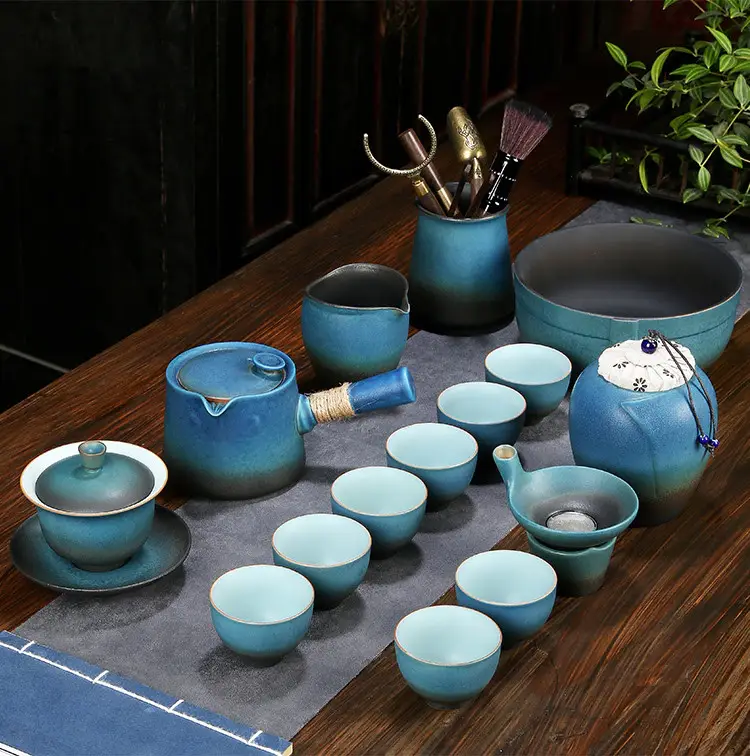 Пиала для чая керамическая Синий сапфир полусфера 70 мл (819) - фото 5