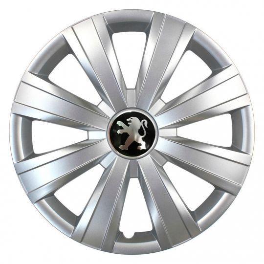 Автомобильные колпаки SKS 328 R15 с логотипом Peugeot 4 шт. Серебристый