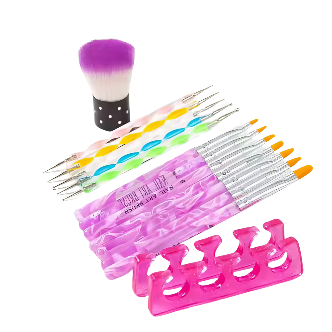 Набір пензлів для манікюру та педикюру 15 шт.