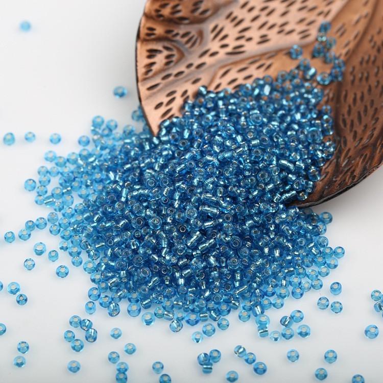 Бисер парчовый 2 мм 50 г Синий светлый (БР0002ч29)