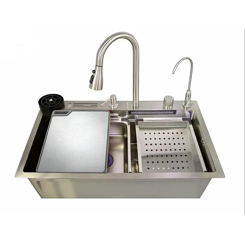 Мойка многофункциональная MIXXUS MH7546-SET-08 Decor SS Color со встроенным смесителем (MI8457)